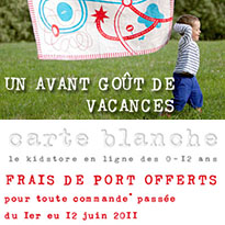 Frais de port offerts sur Carte Blanche