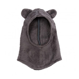 Cagoule imitation fourrure gris