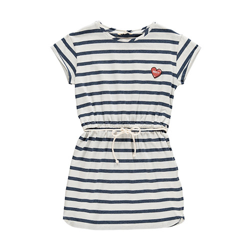 Robe rayée bleu Cœur