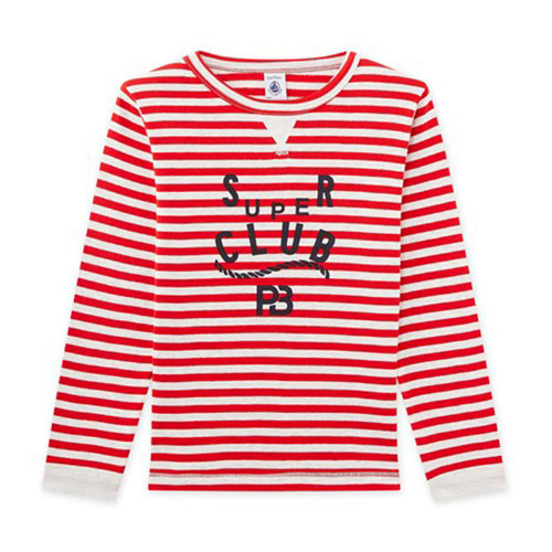 T-shirt garçon rayé rouge