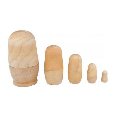 5 poupées russes en bois à décorer