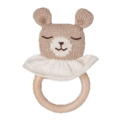 Anneau de dentition ourson sable