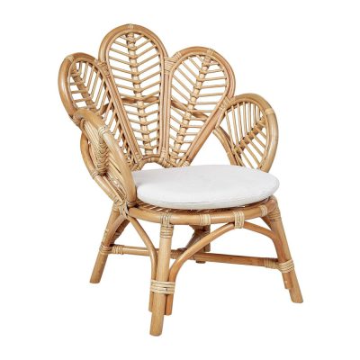 Chaise paon rotin naturel