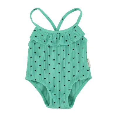 Maillot de Bain Côtelé Volants