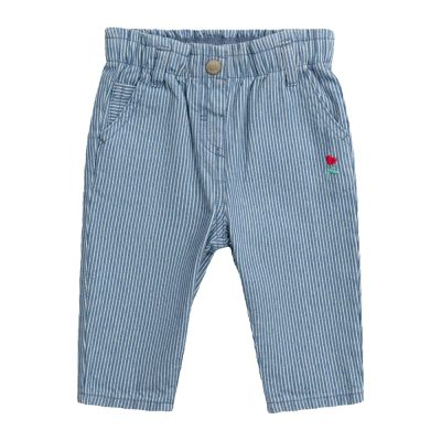 Pantalon rayé en denim