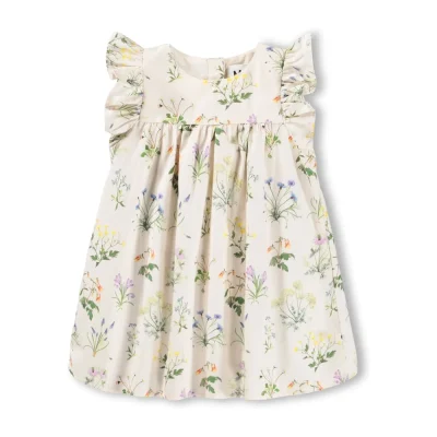 Robe Volants Cacao Fleurie