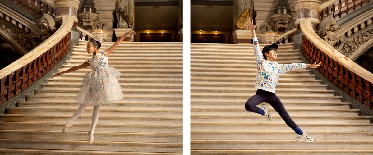 Collection enfant Petit Bateau Opéra de Paris vêtements danse coton