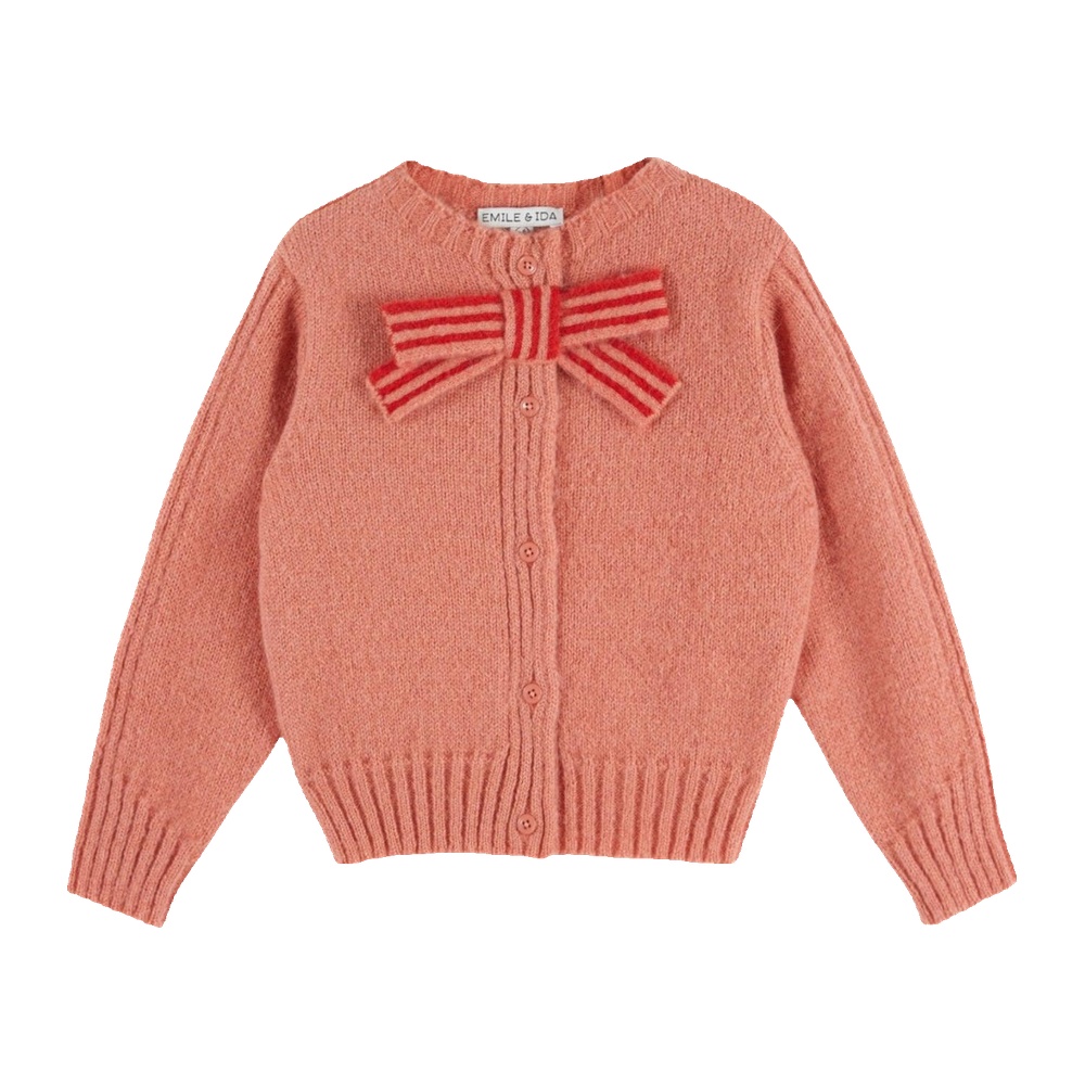 Cardigan Noeud rose