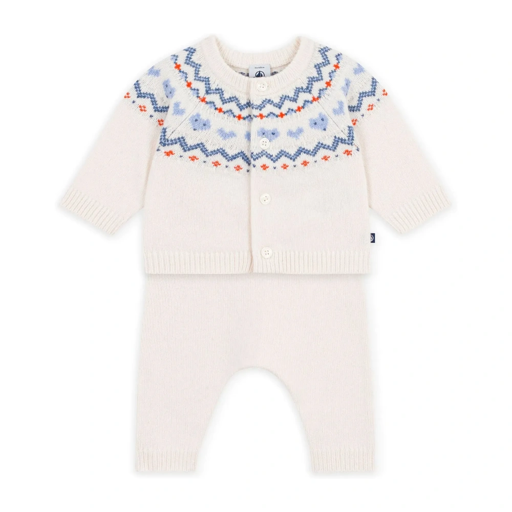 Ensemble cardigan et pantalon jacquard